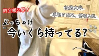 【26歳大卒、低収入OL】リアルすぎる貯金額公開
