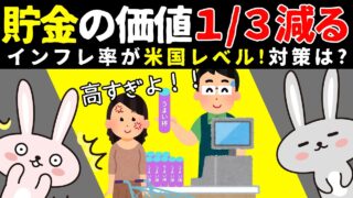 【米国級!!!】20年で貯金が1/3減る時代！〜今すぐできる最強のインフレ対策！