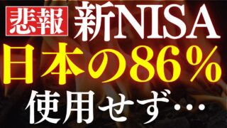 【悲報】新NISA、日本人の86％が利用していない…！平均投資額の実態調査