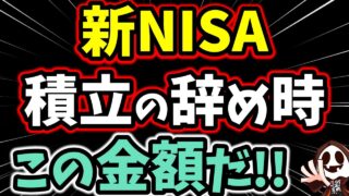 この金額になったら積立しなくていい【新NISA】S&P500、オルカン、FANG+の目標金額