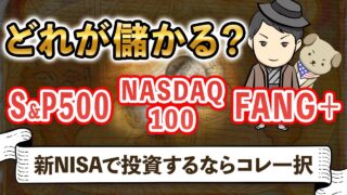 【新NISAで迷った方必見】大人気のインデックスファンドS&P500・NASDAQ100・FANG+を徹底比較します！
