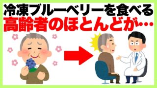 【聞き流し】知らないと怖い健康雑学「冷凍ブルーベリーを食べる高齢者のほとんどが…」長生き/健康雑学