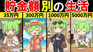 貯金額別のあるある行動！お金が増える人と減る人の違いとは？ずんだもんで解説してみた