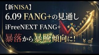 【新NISA】6.09FANG+の見通し｜iFreeNEXT FANG+暴落から暴騰傾向に！