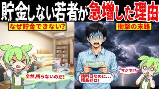 【衝撃】貯金できない若者が急増している理由とは！？【ずんだもん解説｜ゆっくり解説】