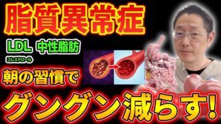 脂質異常症は朝の習慣で変わります！健康診断で脂質異常症と言われた人へ。脂質異常症の人、朝これやってませんか？ ⭐️一番おすすめ