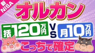 【結局どっちが損しない？】新NISA初心者がオルカンに一括投資か積立投資かコレで確定です