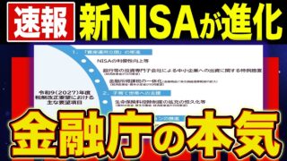 【速報】金融庁の税制改正要望！新NISAの売却枠が年内復活か？【NISA・貯金・節約・セミリタイア・FIRE・もりげ】