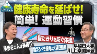 【健康寿命を延ばせ！】寿命の長さを左右する「筋肉」の鍛え方！ 川上泰雄（早稲田大学 スポーツ科学学術院 教授）【いまからサイエンス】