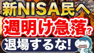 新NISA民へ。週明け急落？退場しないで。